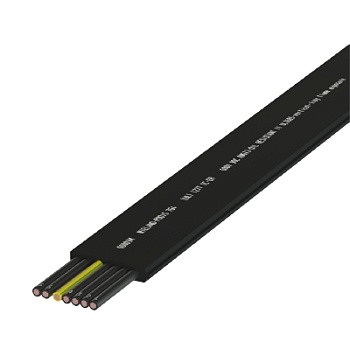 Кабель плоский XLPE 7G4 HALOGENFREE SCHW - Плоский кабель 5+2 полюсов, серия podis, сечение: 7х4 мм кв., материал изоляции: XLPE, цвет: черный