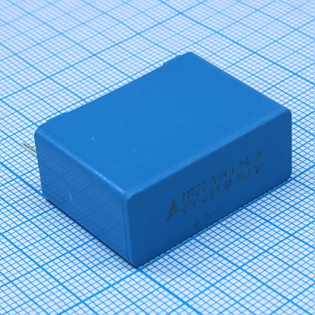 B32024A3334M - Конденсатор пленочный помехоподавляющий Y2 0.33мкФ 1500В постоянного/300В переменного тока ±20%( 31.5 X 13.5 X 23мм) радиальные выводы 27.5мм 110°C автомобильного применения