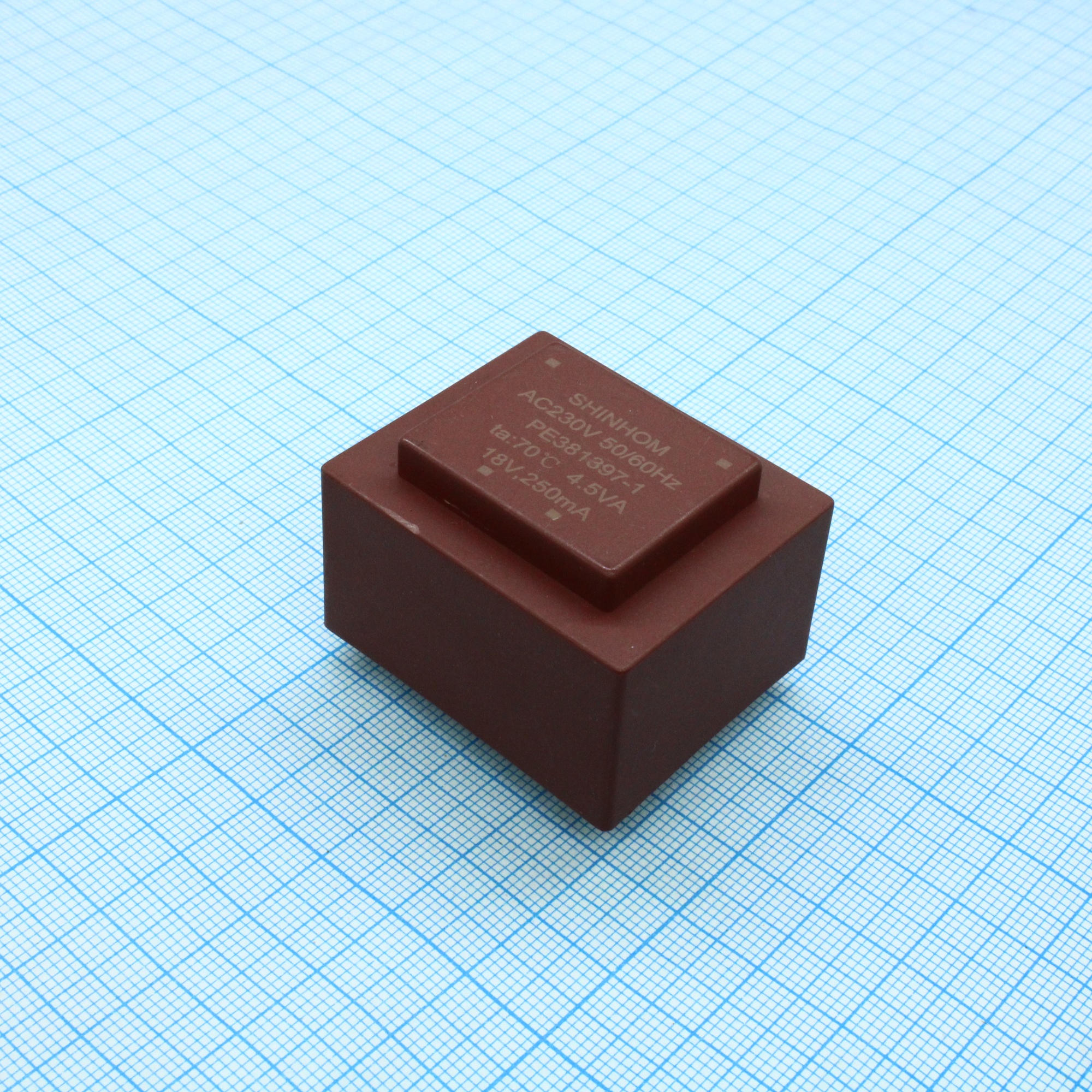 PE381397-1 - Трансформатор питания 4.5ВА  230В 18В/250мА ta 70°C (EI 38/13.6) 28мм