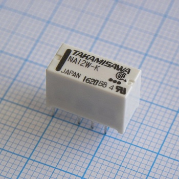 NA-12W-K - Signal Relay 12VDC 2A DPDT (14.9mm 7.4mm 9.7mm) THT