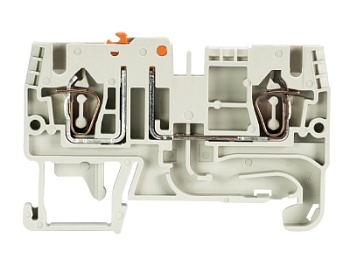 Клемма разъед. WKFN 2,5 TKM/35 - Клемма с ножевым размыкателем, тип фиксации провода: пружинный, номинальное сечение: 2,5 мм кв., 20A, 630V, ширина: 5 мм, цвет: серый, тип монтажа: DIN 35