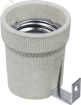 Патрон Е27 керамический с держателем 20002