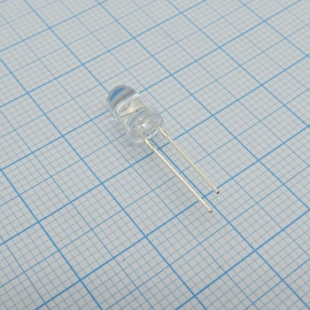 FYL-5013VC1C - Светодиод 5мм/ультрафиолетовый/410нм/350мкд/прозрачный/20°