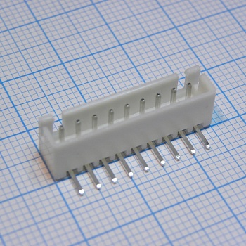 DS1069-9MRW6XB - Серия XH. Корпус разъема - вилка угловая на плату 9 контактов, шаг 2.5мм