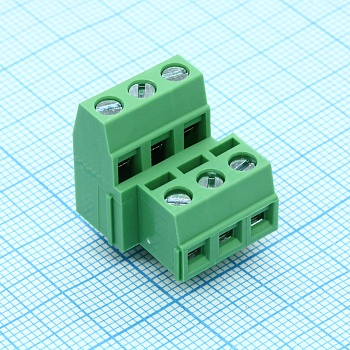 DG127A-5.08-06P-14-00A(H) - Винтовой клеммный блок c рельефной обоймой, 6 контактов. Серия DG127A-5.08