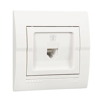 DERIY Розетка RJ11 евро белый 702-0202-137