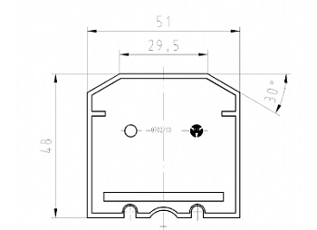 Пластина разделит. 9702/10 BLAU - Разделительная пластина, для клемм 9700 A/10 S35, цвет: синий