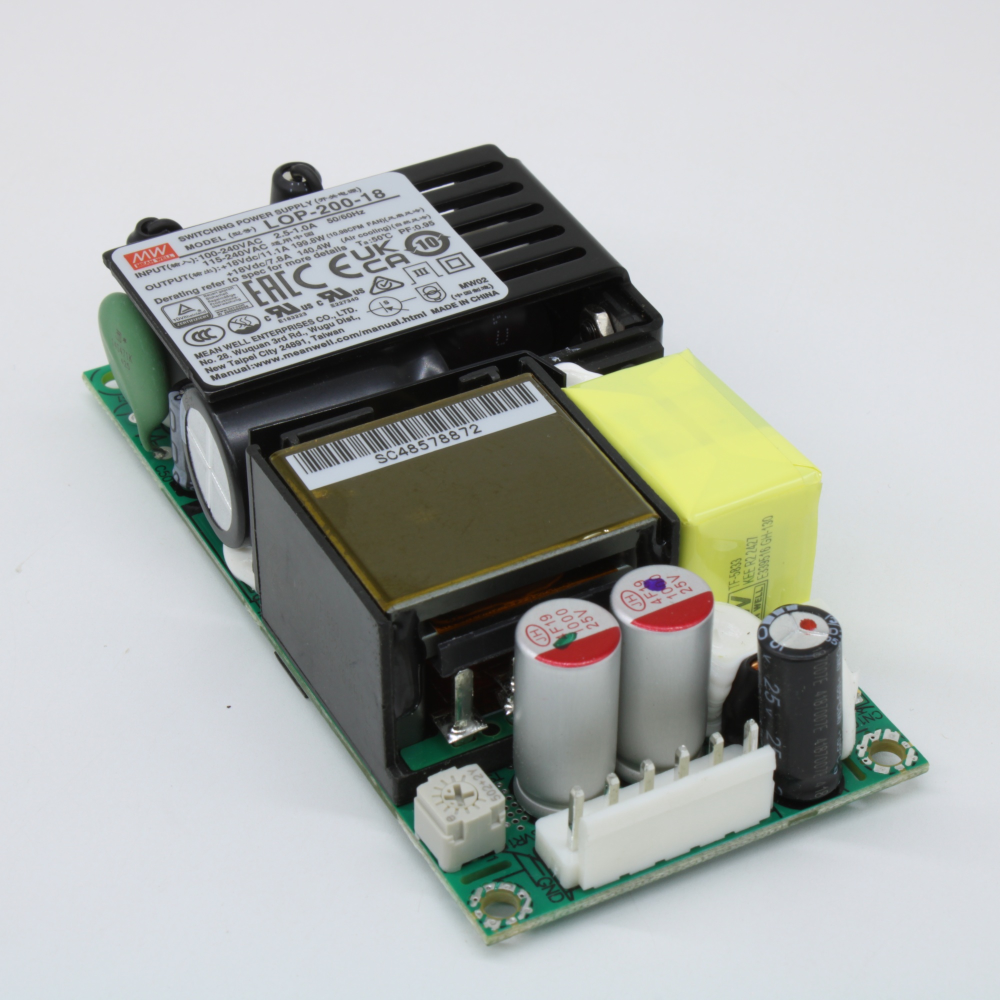 LOP-200-18 - Преобразователь АC/DC открытого исполнения 200 Вт выход 18 В/11.1 А