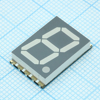 KCSA56-105 - 1 разрядный сегментный дисплей smd 14,22мм/красный/635нм/4.7-30мкд/ОА