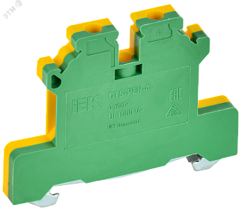 Колодка клеммная CTS-PEN земля 4мм2 желто-зеленая YCT11-00-K52-004