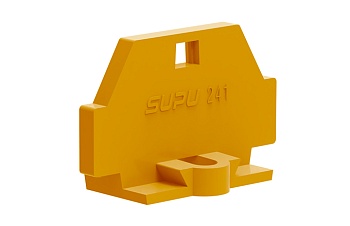 Торцевая крышка 241622 - Торцевая крышка для клемм 241…, с монтажным фланцем, цвет: оранжевый