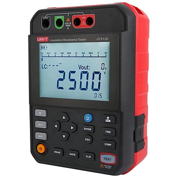 UT512D - Измеритель сопротивления изоляции до 2,5 кВ, до 1,0 ТОм, память на 999 значений, CAT IV 600 В