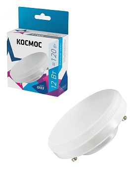 Лампа светодиодная 12Вт GX53 4500К 220В Lksm_LED12wGX5345C