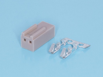 HU-2 - Разъем питания 2 контакта, гнездо на кабель, шаг 2,54мм