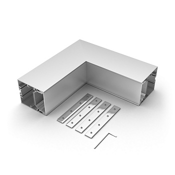 Угол SL-LINE-6070 внутренний 030139 - Угол в сборе, для профиля SL-LINE-6070. Свечение внутрь. В комплекте угол с экраном, соединители, винты, шестигранный ключ.