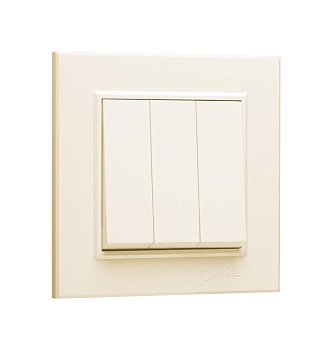 Выключатель 3 клав. 1 вход 3 выхода KAREA крем 56010091