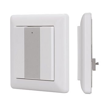 INTELLIGENT ARLIGHT Панель DALI-223-2K-D2-IN (BUS, Free purpose) 032503 - Встраиваемая кнопочная белая пластиковая панель для работы по протоколу DALI-2. Две кнопки свободного функционала. Назначение кнопок задается в мастер-контроллере серии DALI-LOGIC-x