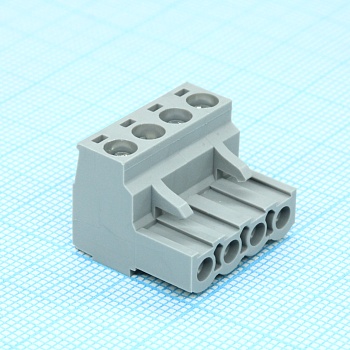 BCP-500- 4 GY - Разъемы для печатной платы, номинальный ток: 12 A, расчетное напряжение (III/2): 320 В, номинальное сечение: 2,5 мм?, полюсов: 4, размер шага: 5 мм, тип подключения: Винтовой зажим с натяжной гильзой, цвет: сигнальный серый