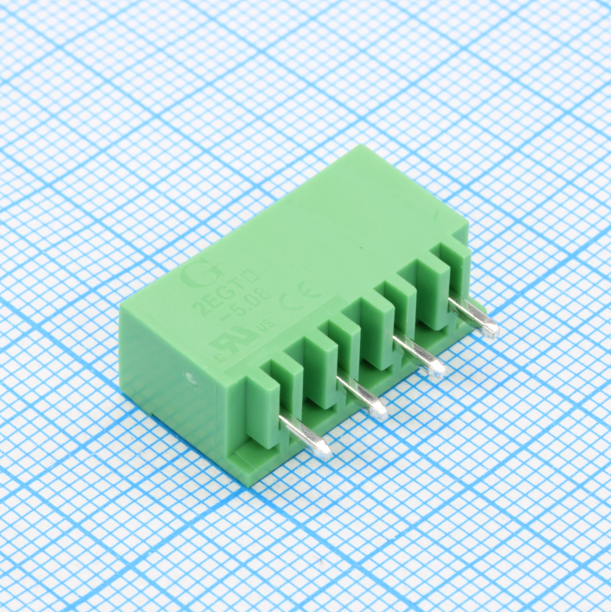 2EGTVC-5.08-04P-14-00 - Разъемный клеммный блок на плату, 4 контакта. Серия 2EGTVC-5.08