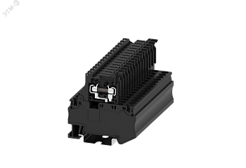 Клемма с держат. предохр. TC4-FUSE-BK - Клемма с держателем предохранителя, тип фиксации провода: пружинный, номинальное сечение: 4 мм кв., 6,3A, 500V, ширина: 6,2 мм, цвет: черный, тип монтажа: DIN 35