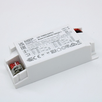 CC30W350-700CG2-1 - AC-DC, 30Вт, стабилизатор тока, вход 198-264 В AC/220-280В DC 50/60Гц, выход 350…700мA/25…42В, ККМ,  пластиковый корпус 97,8х44х25,5мм (137,6х44х25,5 с защитными крышками), -20…+50°С, IP20