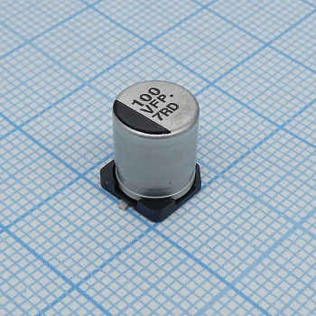 EEEFP1V101AP - Конденсатор электролитический низкоимпедансный для поверхностного монтажа 35В 100мкФ ±20%, 850mA, 2000часов, 8*10.2