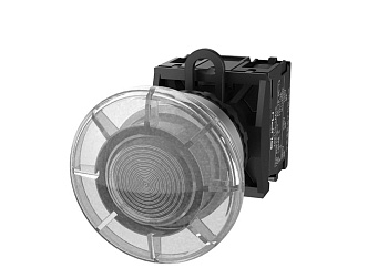 Кнопка грибовидная (прозрачн.) TS2523-0FM70-S10 - Кнопка грибовидная, без блокировки, LED AC/DC 24V, алюминиевое переднее кольцо, с мгновенным нажатием, с контактной группой 1NO, диаметр головки кнопки 40 мм, диаметр посадочного отверстия: 22 мм, цвет: пр