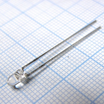 L-7104EC - Светодиод 3мм/красный/625нм/18-60мкд/прозрачный/34°