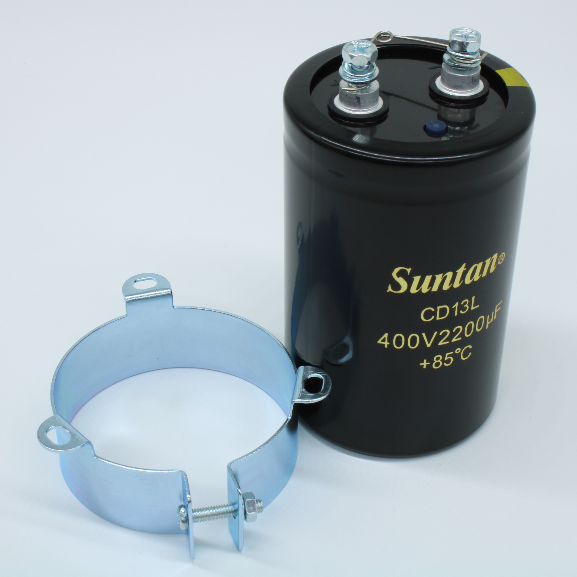 TS13EF2G222MSB000R - Конденсатор алюминиевый электролитический 400В 2200мкФ ±20% 64*100 P:28.6мм 5000мА 20000ч 85°C  выводы под винт