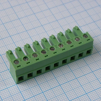 15EDGK-5.08-09P-14-00A(H) - Разъемный клеммный блок, 9 контактов. Серия 15EDGK-5.08