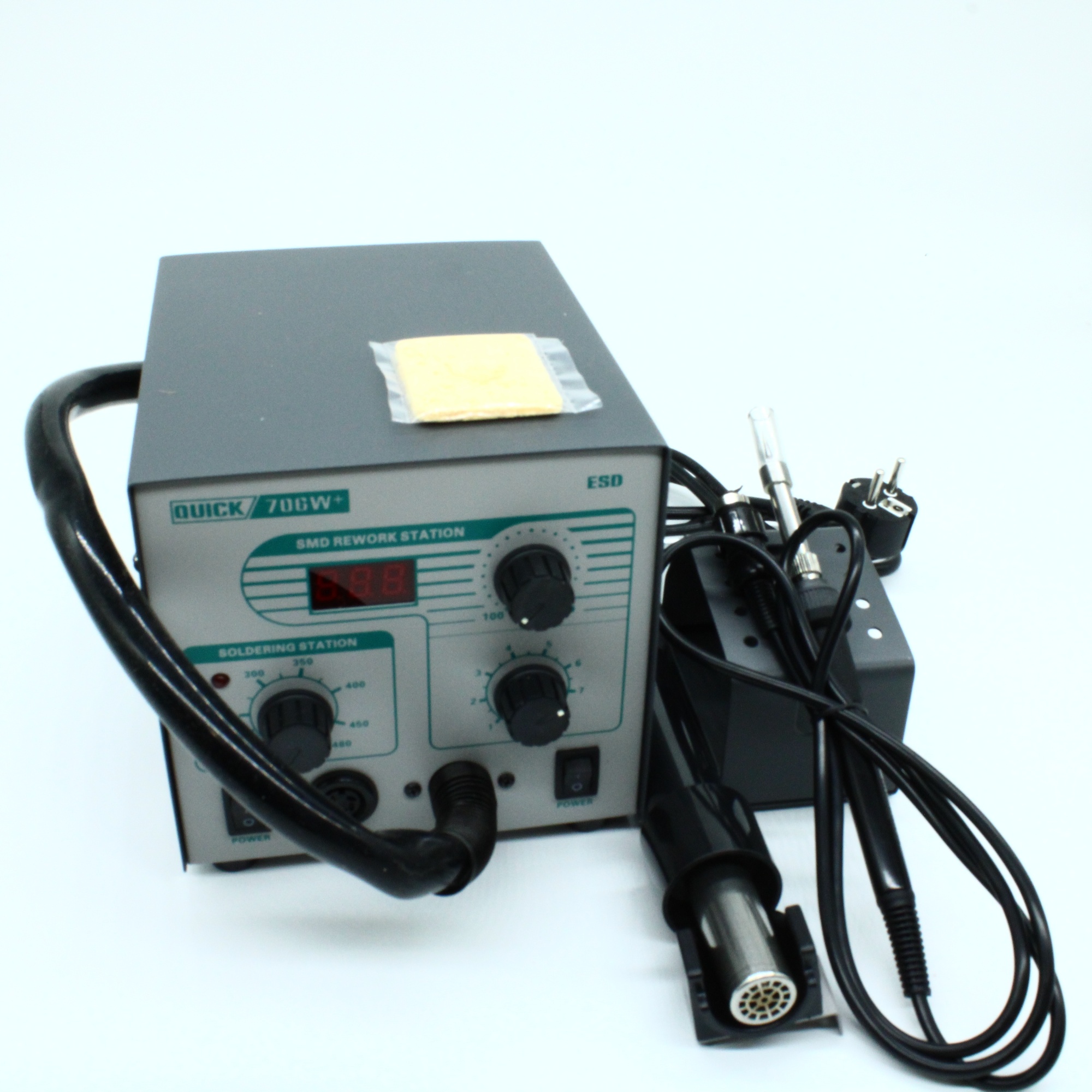 QUICK 706W+ESD - Термовоздушная паяльная станция 200-480°C компрессорного типа, паяльник 50Вт