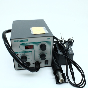QUICK 706W+ESD - Термовоздушная паяльная станция 200-480°C компрессорного типа, паяльник 50Вт