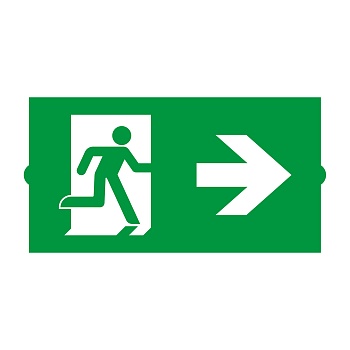 Пиктограмма EMGP-DIRECT-RIGHT (Вправо) 046667 - Пиктограмма "Стрелка вправо" для аварийных панелей серии EMG-DIRECT.  Нужно 2 пиктограммы для полной комплектации.