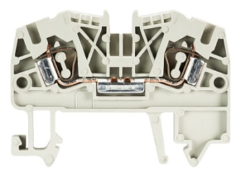 Клемма WKF 2.5/35 - Проходная клемма, тип фиксации провода: пружинный, номинальное сечение: 2,5 мм кв., 24А, 800V, ширина: 5 мм, цвет: серый, тип монтажа: DIN 35