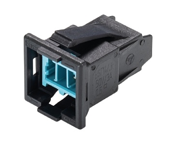 Разъем BST14i2F S1 R S PB02 - Вилочный разъем в панель, 2 полюса, пружинная фиксация, SELV, номинальное напряжение: 50V, номинальный ток: 3A, цвет контактной вставки: синий, цвет корпуса: черный, серия gesis BST14i2
