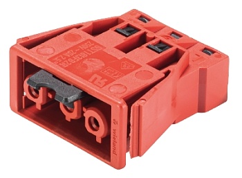 Розетка GST18I3F B2  R V - Розеточный разъем в панель, 3 полюса, пружинная фиксация, толщина панели 0,5-1,5 мм номинальное напряжение: 250V, номинальный ток: 20A, цвет: красный, серия gesis GST18i3