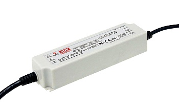 LPF-60D-42 - AC/DC LED CC, 60Вт, вход 90…305В AC, 47…63Гц /127…431В DC, выход 25.2…42В/1.43A, ККМ, изоляция 3750В AC, в кожухе 162.5х43х32мм, -40…+80°С, IP67, димминг