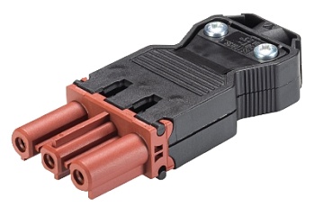 Разъем GST18I3S B1 ZR1 BR05 - Розеточный разъем на кабель диам. 6,5 - 10 мм, 3 полюса, винтовая фиксация, номинальное напряжение: 250V, номинальный ток: 20A, цвет: коричневый, серия gesis GST18i3