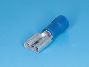 TAI-2F - Клемма ножевая 6,3мм, гнездо на провод 1,5-2,5мм, изолированная, кратно 100шт.