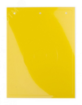 Табличка полужесткая для маркировки кнопок аварийного останова. ПВХ. Желтая. TAEM062Y