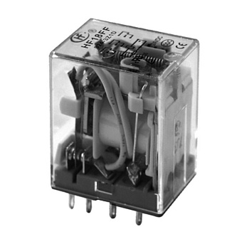 HF18FF/A230-4Z1 - Реле силовое 7 А, 230 VAC, 4 контактные группы