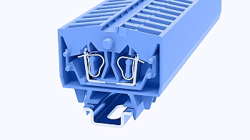 Проходная клемма WS2.5-DIN15-01P-12 - Проходная клемма, тип фиксации провода: пружинный, номинальное сечение: 2,5 мм кв., 24А, 800V, ширина: 5 мм, цвет: синий, тип монтажа: DIN15