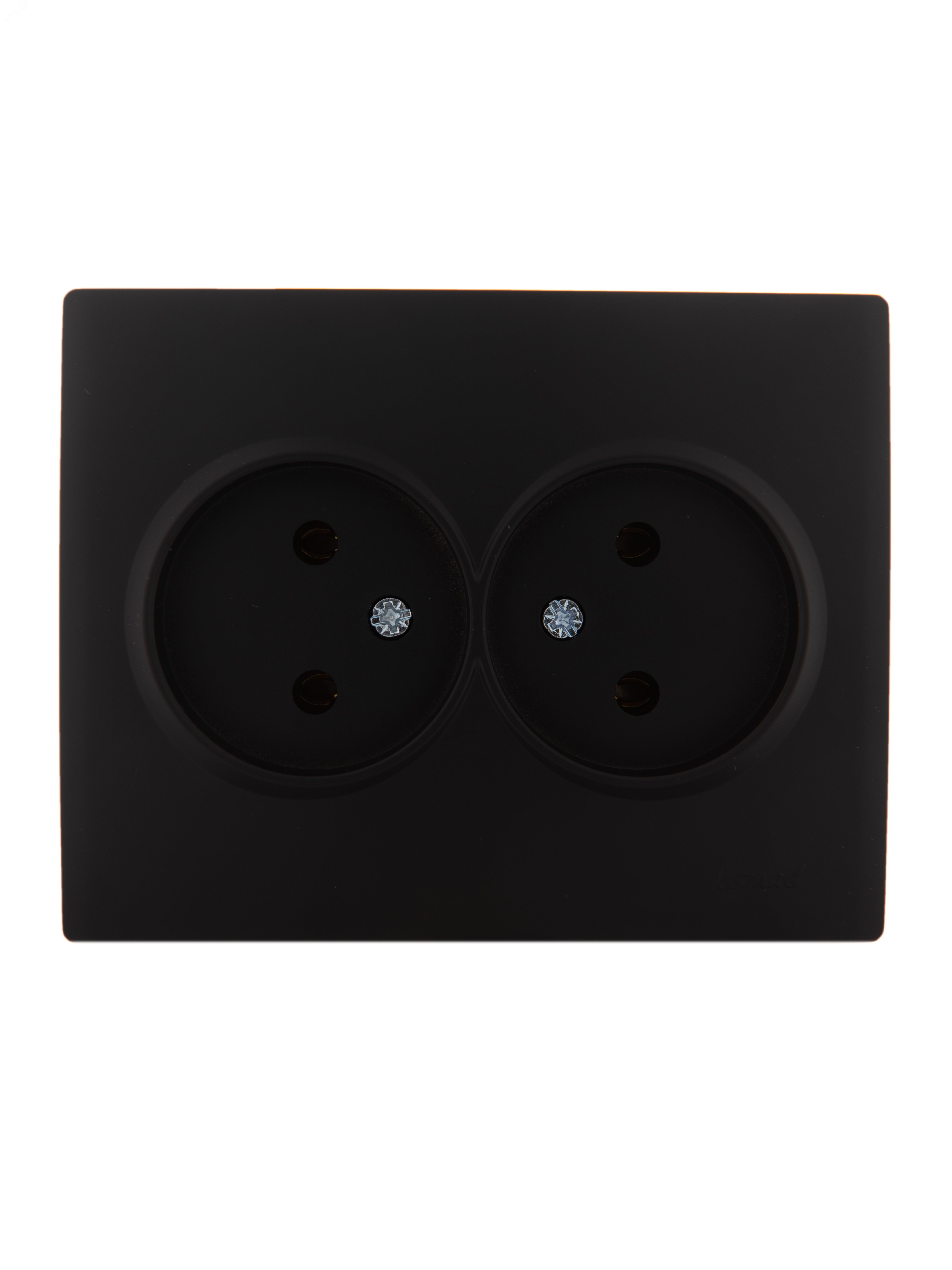 Розетка 2-м СП Karina 16А IP20 без заземл. термопласт черн. бархат 707-4200-128B