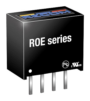 ROE-1205S - Преобразователь DC/DC на печатную плату вход 12В выход 5В 200мА 1Вт SIP4