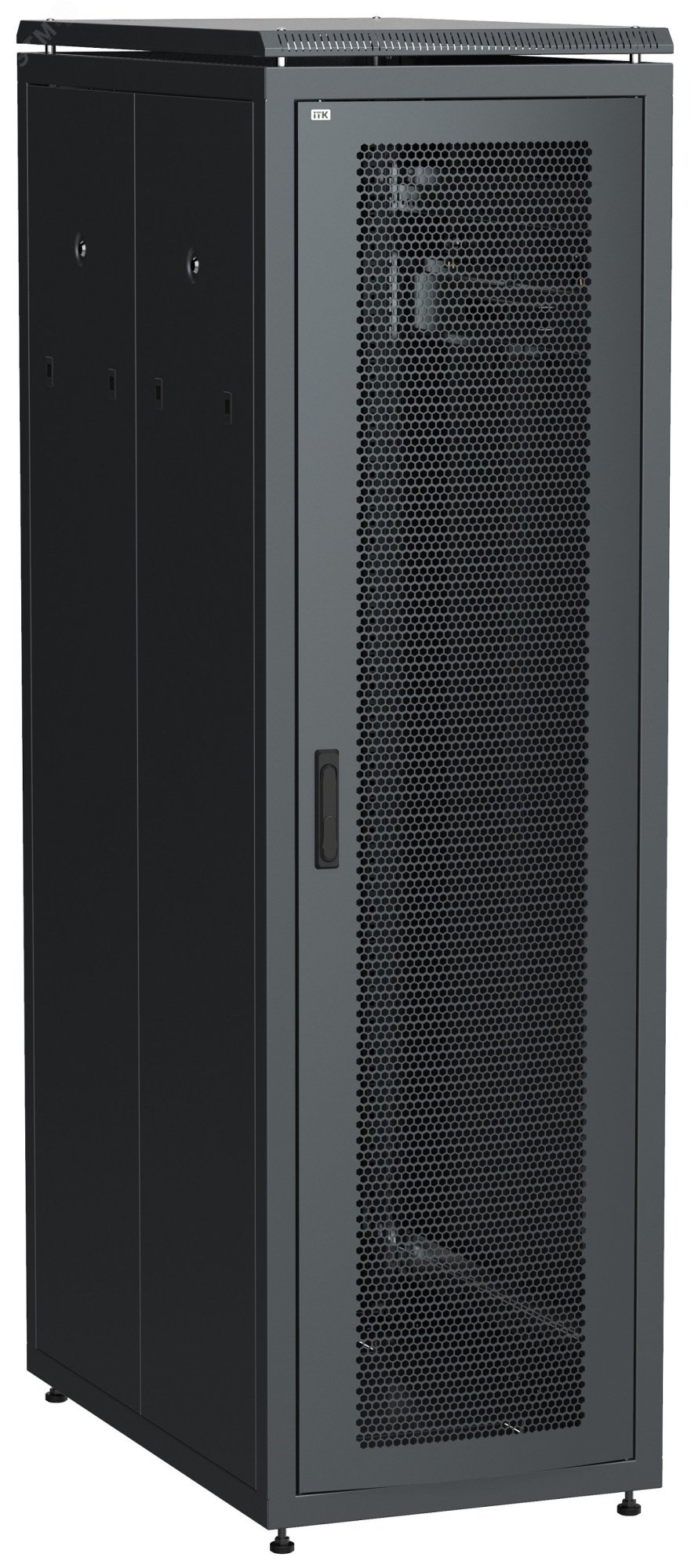 Шкаф напольный сетевой 19"" LINEA N 47U 800х1000мм перфорированная передняя дверь задняя перфорированная черный LN05-47U81-PP