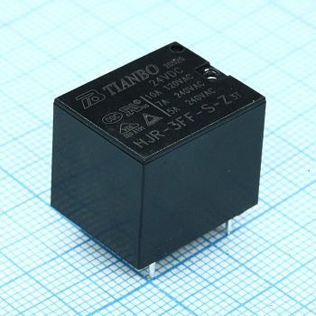 HJR-3FF-24VDC-S-Z - Реле силовое 10А одна контактная группа на переключение катушка 24В 1600Ом
