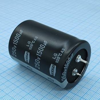 ZLG158M250S1A5T50K - С защёлкиваемыми выводами 250V  1500uF ±20%, стандартные, 2000часов, -40...+105°С