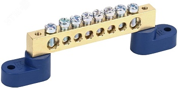 Шина N "ноль" на двух угловых изол ШНИ-8х12-8-У2-С YNN10-812-8C2-K07