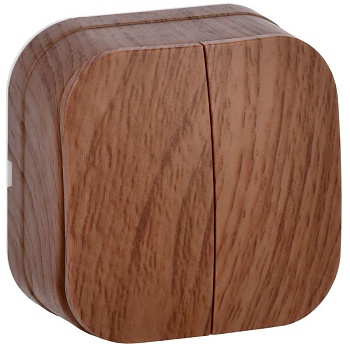 Выключатель 2-кл. ОП GLORY 10А ВС20-2-0-ХД дуб EVH20-K24-10