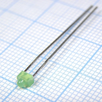 L-2060GD - Светодиод 1,8мм/зеленый/568нм/5-10мкд/70°